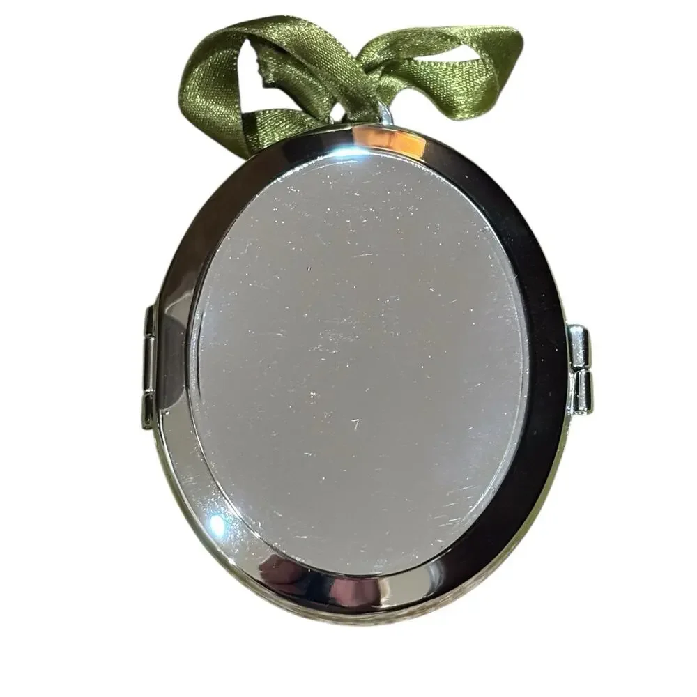 Vintage Pottery Barn Picture Frame Locket Ornament Silver Plated 2005